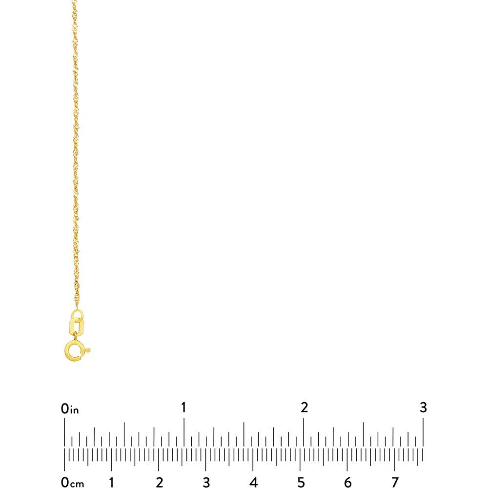 Olas d'Oro - 14K Yellow Gold 1.15mm Singapore Chain Necklace - 24 Inches