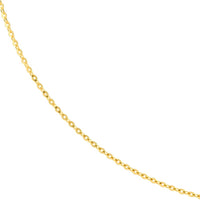 Olas d'Oro - 14K Yellow Gold 1.1mm Diamond-Cut Brill Cable Chain with Adjustable Silicone Bead - 26" Length
