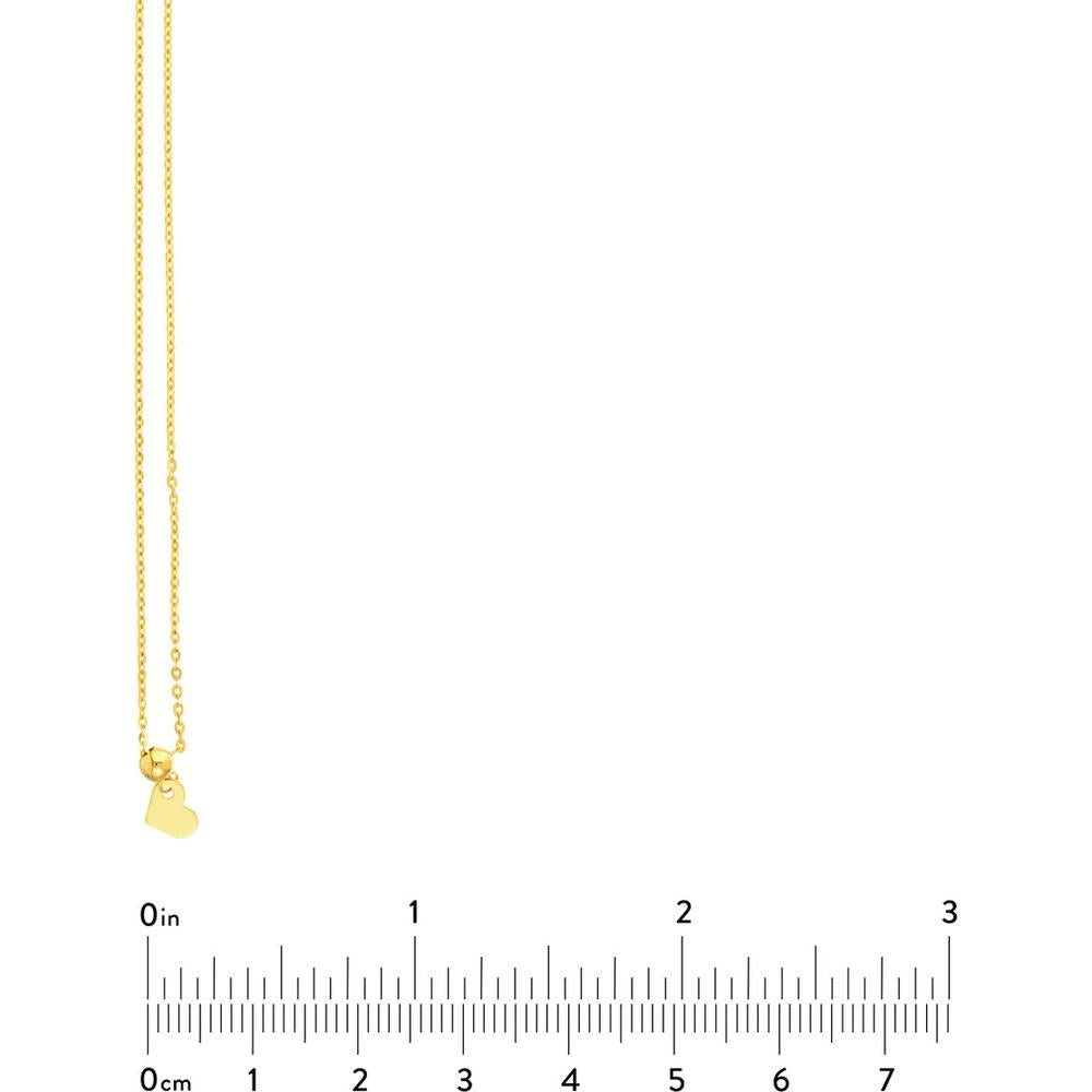 Olas d'Oro - 14K Yellow Gold 1.1mm Diamond-Cut Brill Cable Chain with Adjustable Silicone Bead - 26" Length