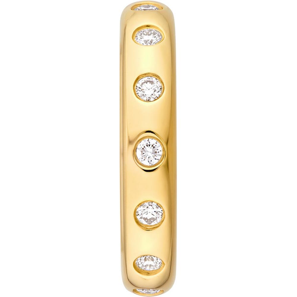 Olas d'Oro - 14K Yellow Gold 1/2 Total Carat Weight Round Diamond Straight Band Ring - Size 8.5