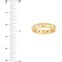 Olas d'Oro - 14K Yellow Gold 1/2 Total Carat Weight Round Diamond Straight Band Ring - Size 8.5