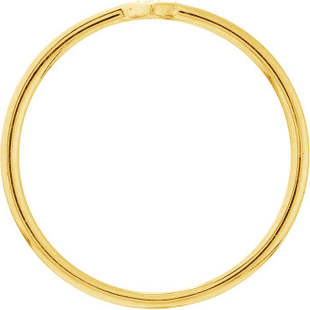 Olas d'Oro - 14K Yellow Gold 1/20 Carat Pear-Shaped Diamond Bezel Ring - Size 8