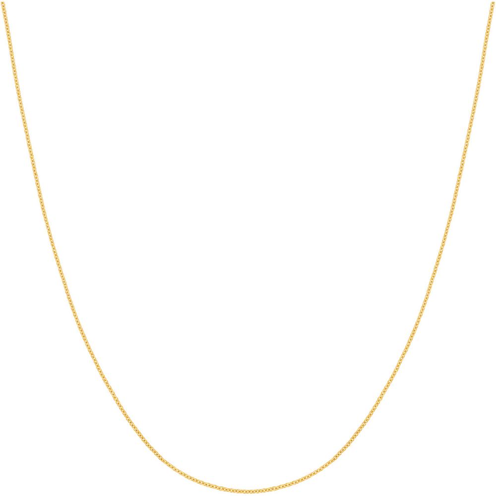 Olas d'Oro - 14K Yellow Gold 1.20mm Adjustable Child's Cable Chain Necklace - 15" Length