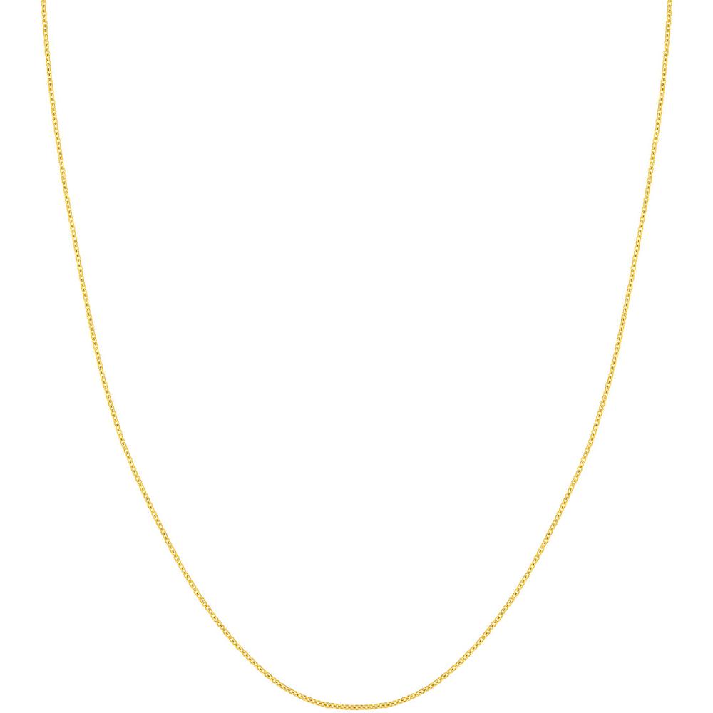 Olas d'Oro - 14K Yellow Gold 1.20mm Open Cable Chain Necklace - 18" Length, Lobster Clasp Closure