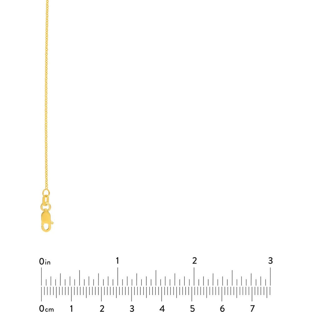Olas d'Oro - 14K Yellow Gold 1.20mm Open Cable Chain Necklace - 18" Length, Lobster Clasp Closure