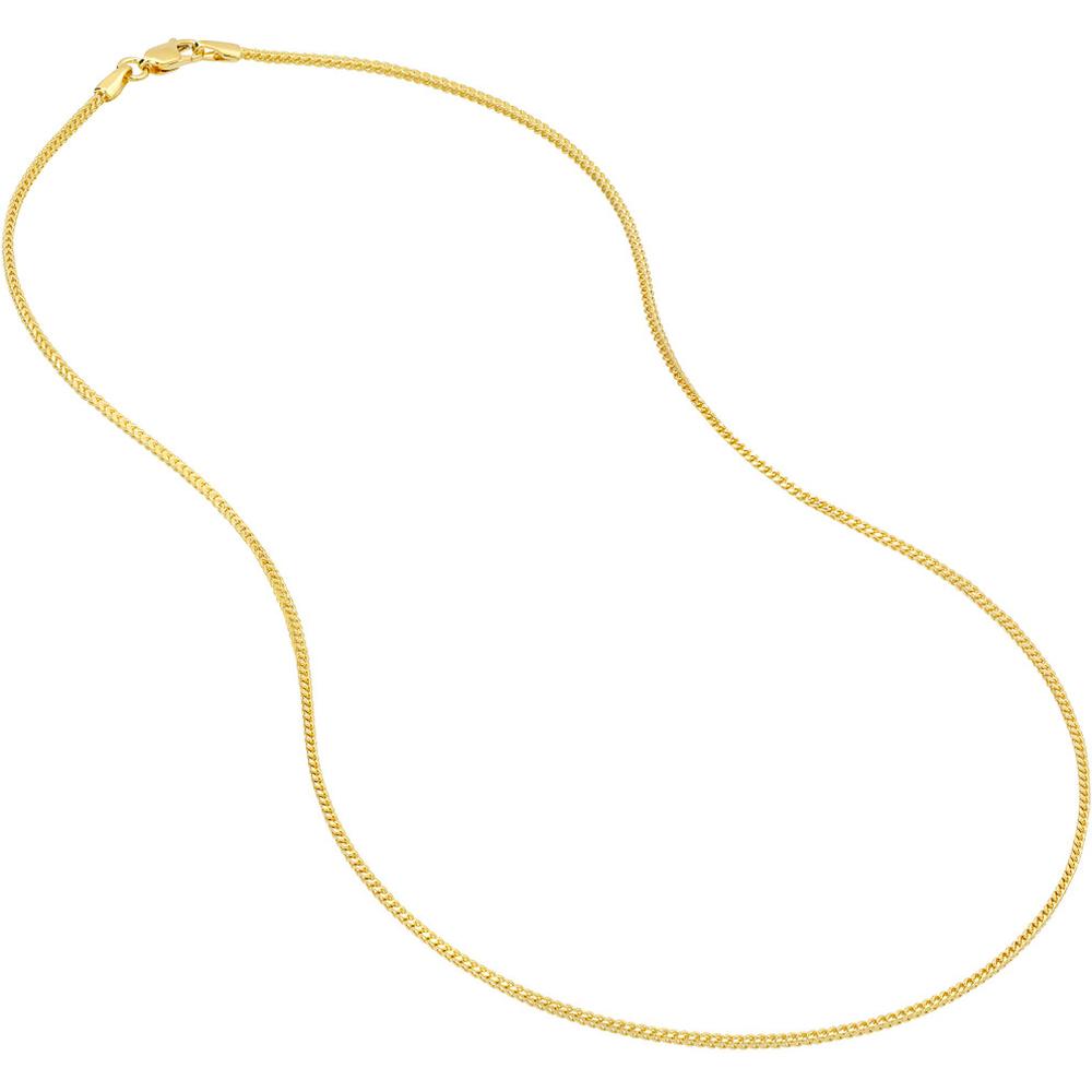 Olas d'Oro - 14K Yellow Gold 1.20mm Round Franco Chain 040 with Lobster Lock - 16" Necklace