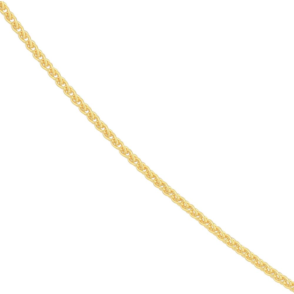 Olas d'Oro - 14K Yellow Gold 1.25mm Wheat Chain Necklace with Lobster Lock - 18" Length