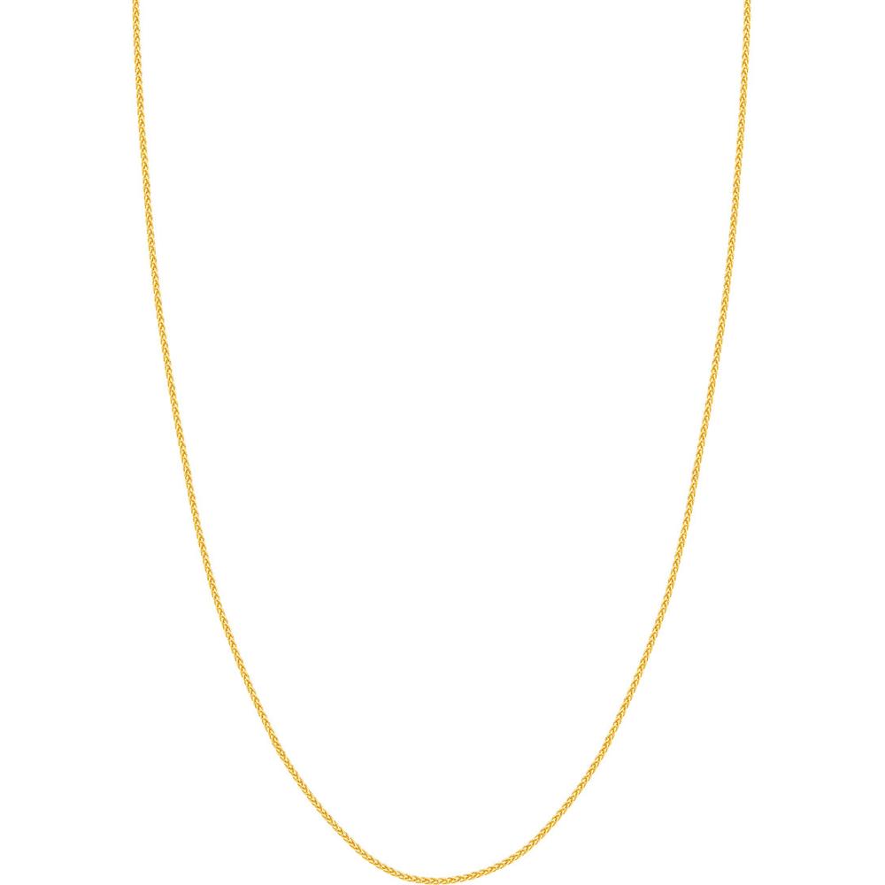 Olas d'Oro - 14K Yellow Gold 1.25mm Wheat Chain Necklace with Lobster Lock - 24" Length