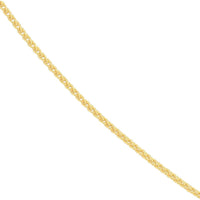 Olas d'Oro - 14K Yellow Gold 1.25mm Wheat Chain Necklace with Lobster Lock - 24" Length