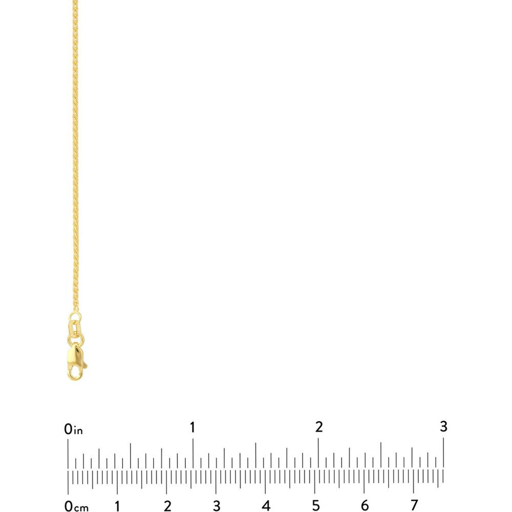 Olas d'Oro - 14K Yellow Gold 1.25mm Wheat Chain Necklace with Lobster Lock - 24" Length