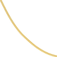 Olas d'Oro - 14K Yellow Gold 1.2mm Franco Chain Necklace with Lobster Lock 16"