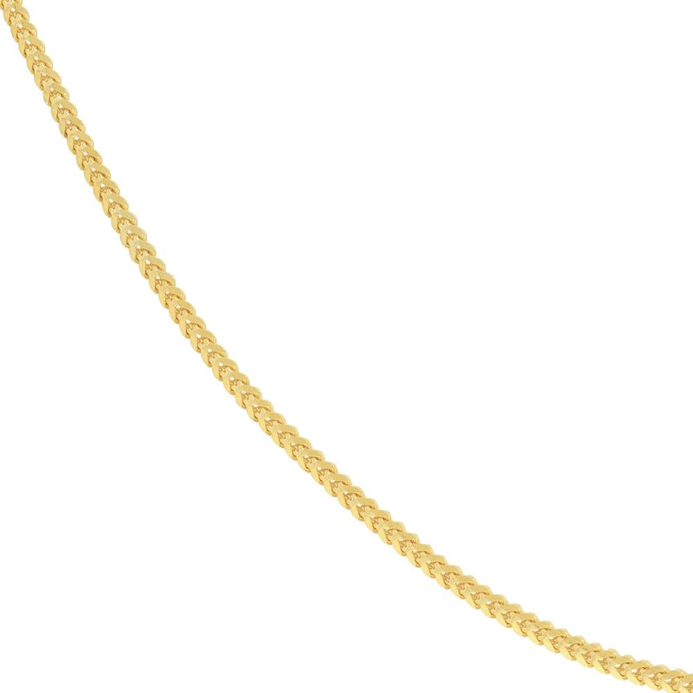 Olas d'Oro - 14K Yellow Gold 1.2mm Franco Chain Necklace with Lobster Lock 16"