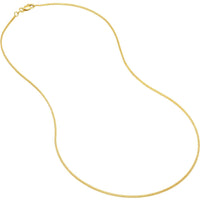 Olas d'Oro - 14K Yellow Gold 1.2mm Franco Chain Necklace with Lobster Lock 16"