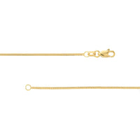 Olas d'Oro - 14K Yellow Gold 1.2mm Franco Chain Necklace with Lobster Lock 16"