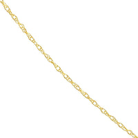 Olas d'Oro - 14K Yellow Gold 1.2mm Pendant Rope Chain Necklace with Lobster Lock - 20"