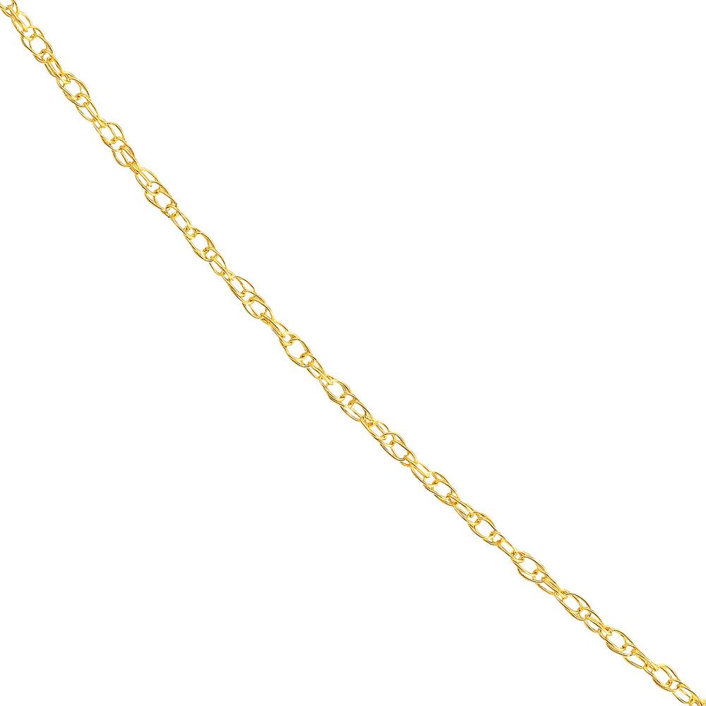Olas d'Oro - 14K Yellow Gold 1.2mm Pendant Rope Chain Necklace with Lobster Lock - 20"