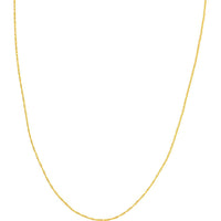 Olas d'Oro - 14K Yellow Gold 1.2mm Pendant Rope Chain with Lobster Lock 18" Necklace