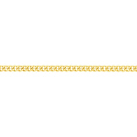 Olas d'Oro - 14K Yellow Gold 1.40mm Curb Chain Anklet with Adjustable Lobster Clasp - 1.97 Grams Total Weight