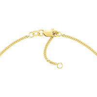 Olas d'Oro - 14K Yellow Gold 1.40mm Curb Chain Anklet with Adjustable Lobster Clasp - 1.97 Grams Total Weight