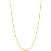 Olas d'Oro - 14K Yellow Gold 1.45mm Light Cable Chain Necklace with Lobster Lock - 18"