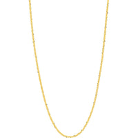 Olas d'Oro - 14K Yellow Gold 1.45mm Sparkle Chain Necklace with Lobster Clasp - 18" Length