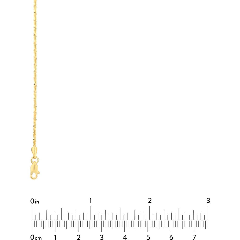 Olas d'Oro - 14K Yellow Gold 1.45mm Sparkle Chain with Lobster Lock - 16" Necklace