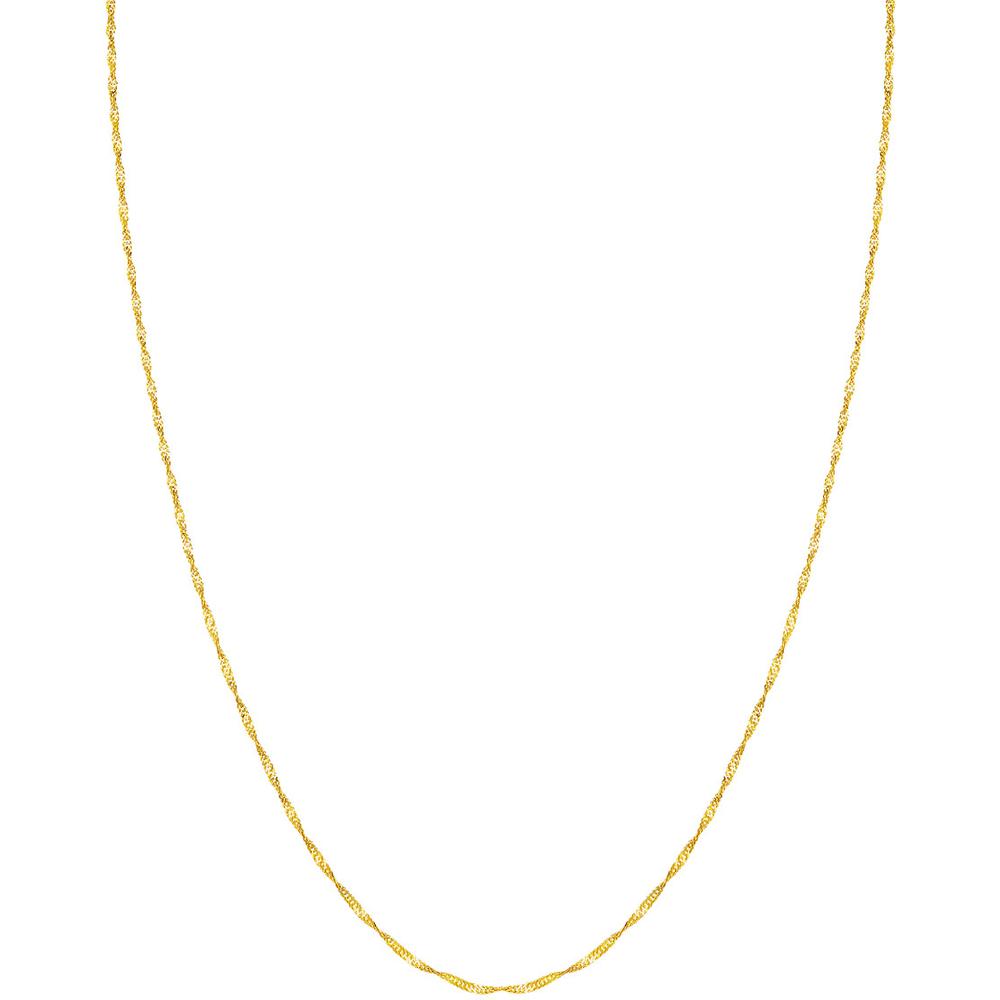 Olas d'Oro - 14K Yellow Gold 1.4mm Singapore Chain with Lobster Lock - 20" Necklace
