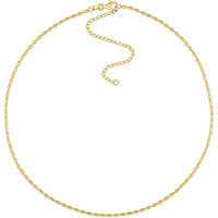 Olas d'Oro - 14K Yellow Gold 1.50mm Long Bead Choker with Pear Shape Lobster Clasp - 3.64 Grams