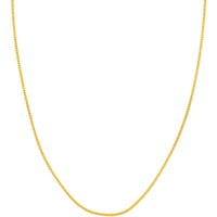 Olas d'Oro - 14K Yellow Gold 1.55mm Hollow Square Franco Chain Necklace - 18" Length