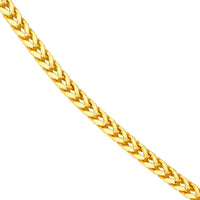 Olas d'Oro - 14K Yellow Gold 1.55mm Hollow Square Franco Chain Necklace - 18" Length