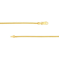 Olas d'Oro - 14K Yellow Gold 1.55mm Hollow Square Franco Chain Necklace - 18" Length