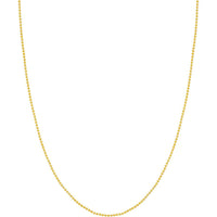 Olas d'Oro - 14K Yellow Gold 1.5mm Bead Chain Necklace with Lobster Lock - 16" Length