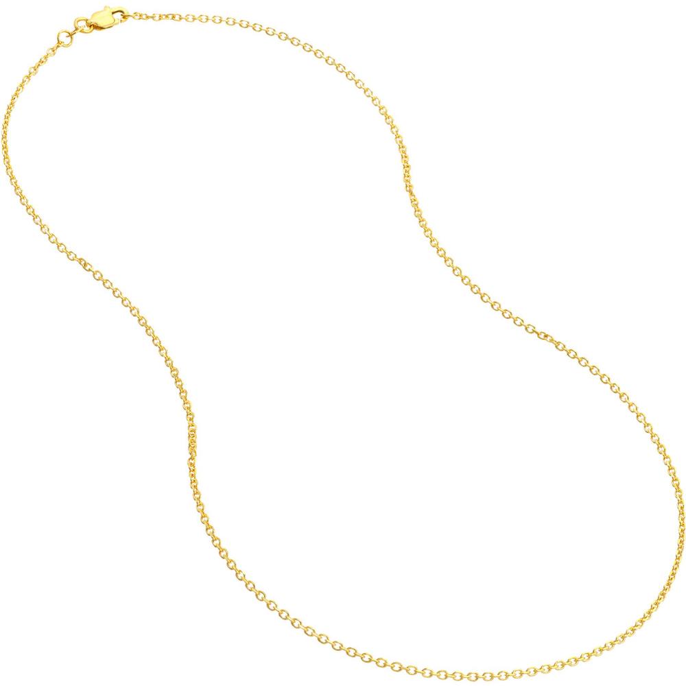 Olas d'Oro - 14K Yellow Gold 1.5mm Diamond-Cut Cable Chain Necklace - 20" Length