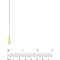 Olas d'Oro - 14K Yellow Gold 1.5mm Rolo Chain Necklace with Lobster Lock - 16" Length