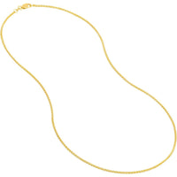 Olas d'Oro - 14K Yellow Gold 1.5mm Wheat Chain Necklace with Lobster Lock - 20"