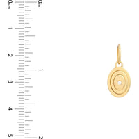 Olas d'Oro - 14K Yellow Gold 1.5pt Diamond Stacked Oval Pendant