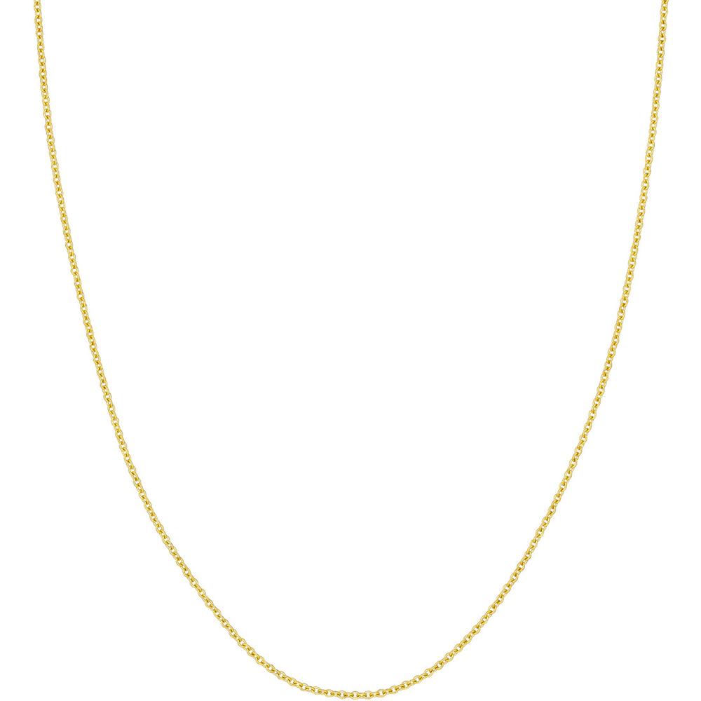 Olas d'Oro - 14K Yellow Gold 1.6mm Open Cable Chain Necklace - 16" Length
