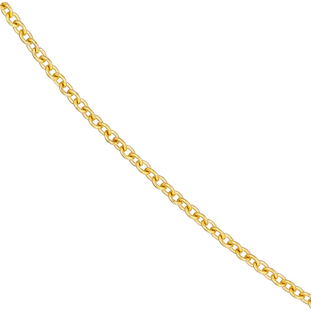 Olas d'Oro - 14K Yellow Gold 1.6mm Open Cable Chain Necklace - 16" Length