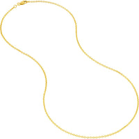 Olas d'Oro - 14K Yellow Gold 1.6mm Open Cable Chain Necklace - 16" Length