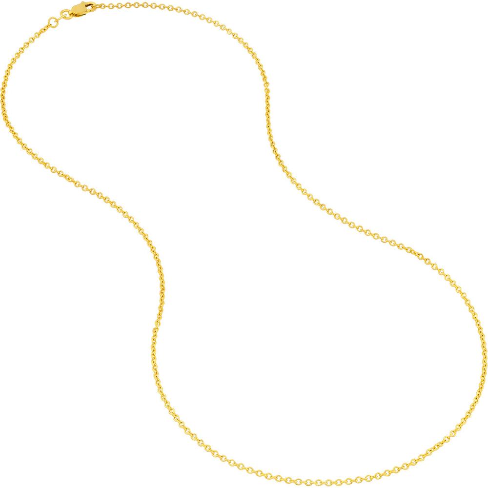 Olas d'Oro - 14K Yellow Gold 1.6mm Open Cable Chain Necklace - 20" Length, 3.38 Grams Weight