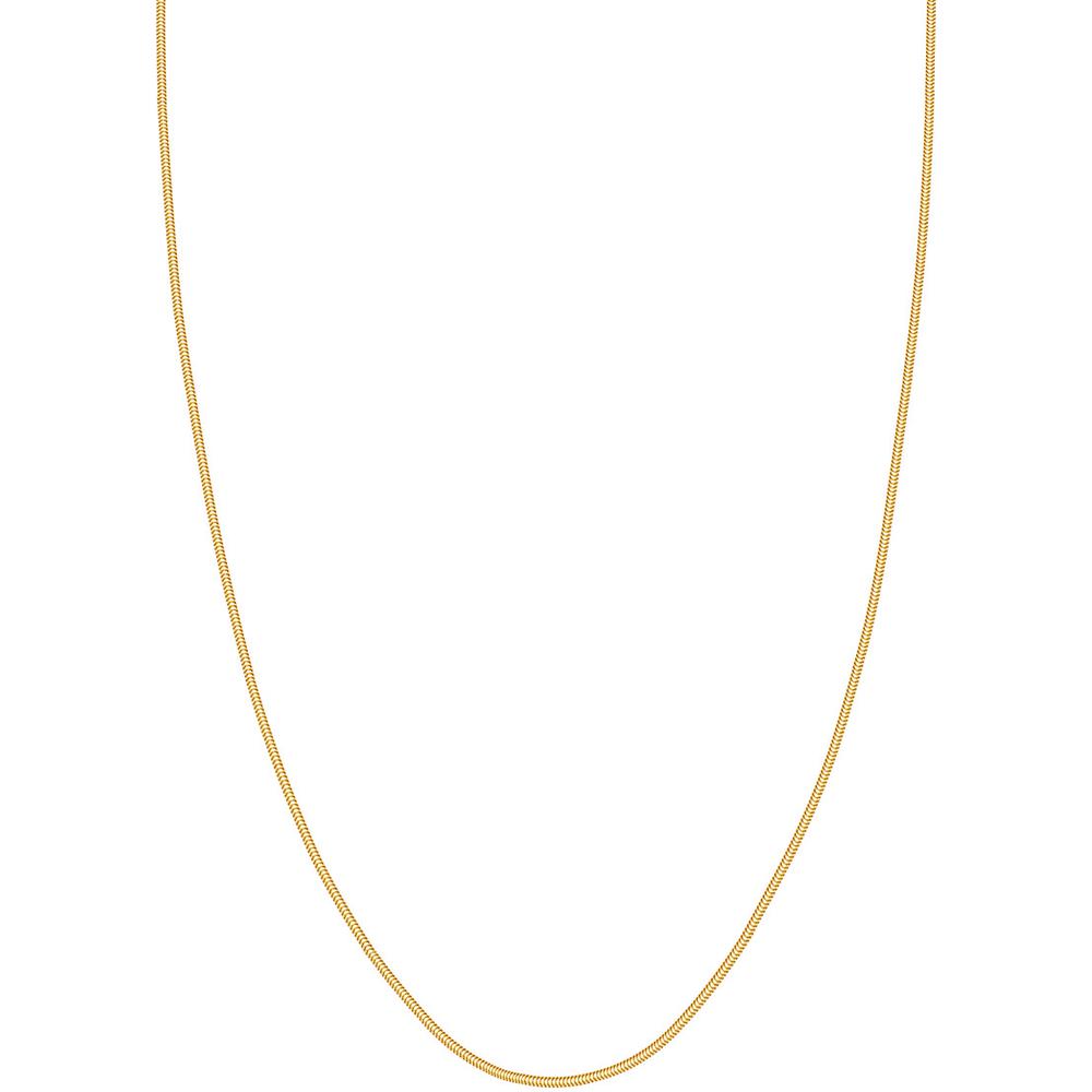Olas d'Oro - 14K Yellow Gold 1.6mm Snake Chain Necklace with Lobster Lock - 18" Length