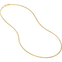 Olas d'Oro - 14K Yellow Gold 1.6mm Snake Chain Necklace with Lobster Lock - 18" Length