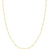 Olas d'Oro - 14K Yellow Gold 1.70mm Adjustable Saturn Chain Necklace - 18"