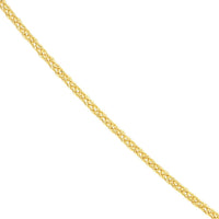 Olas d'Oro - 14K Yellow Gold 1.75mm Square Wheat Chain with Lobster Clasp - 16" Necklace