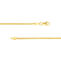 Olas d'Oro - 14K Yellow Gold 1.75mm Square Wheat Chain with Lobster Clasp - 16" Necklace