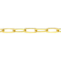 Olas d'Oro - 14K Yellow Gold 1.7mm Paper Clip Choker Necklace - Adjustable Length 13-16 Inches