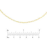 Olas d'Oro - 14K Yellow Gold 1.7mm Paper Clip Choker Necklace - Adjustable Length 13-16 Inches