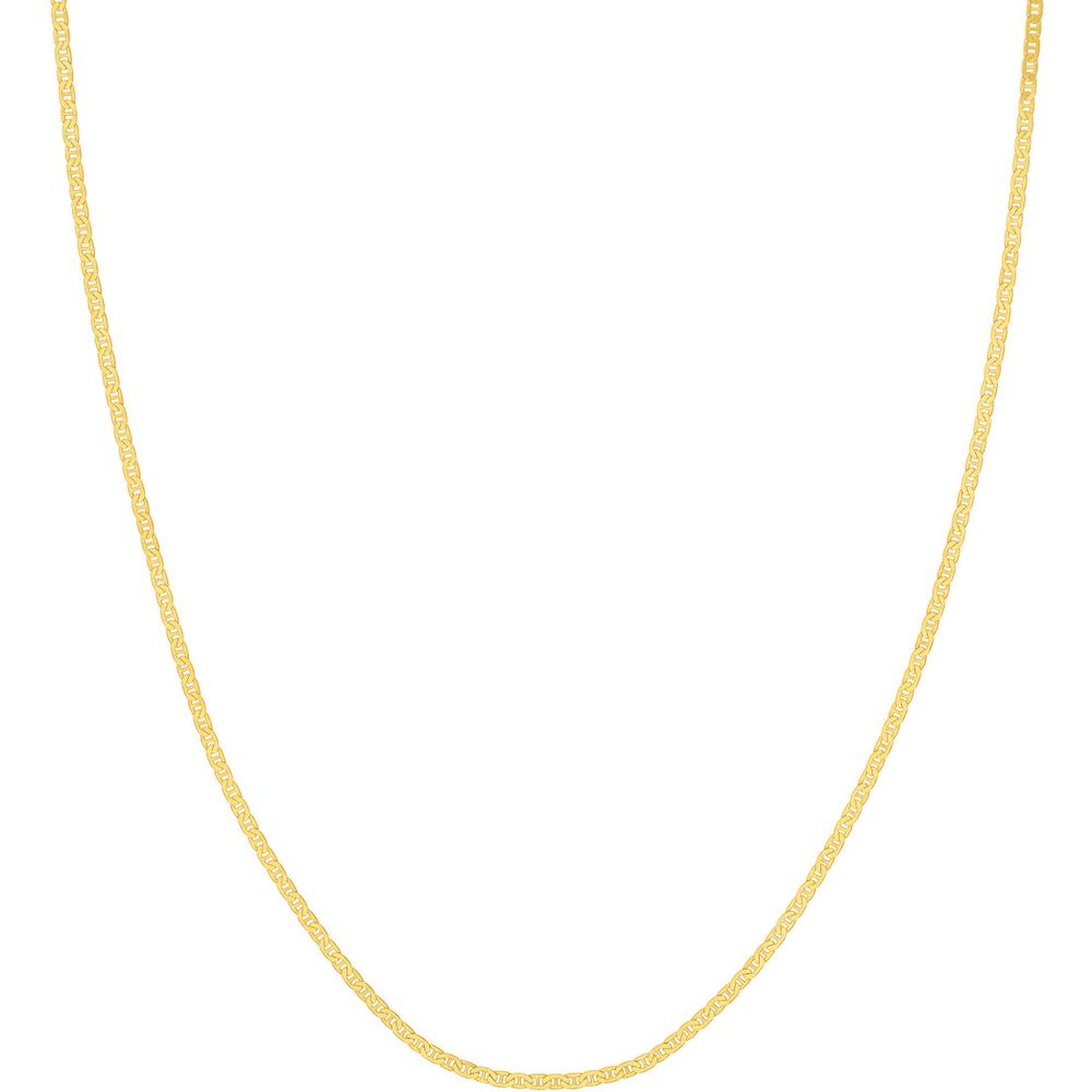 Olas d'Oro - 14K Yellow Gold 1.85mm Mariner Chain Bracelet - 7.25" Length