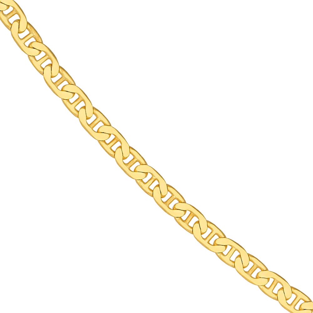 Olas d'Oro - 14K Yellow Gold 1.85mm Mariner Chain Necklace - 18" Length