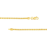 Olas d'Oro - 14K Yellow Gold 1.85mm Mirror Popcorn Chain Bracelet - 7.25"